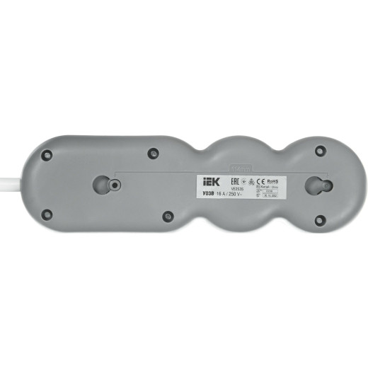 Удлинитель У03В 3 места 2P+PE/1,5м 3х1,5мм2 16А/250В UNO IEK