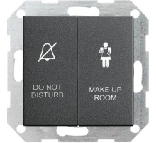 Gira S-55 Антрацит Выключатель 2-клавишный для отелей, в сборе