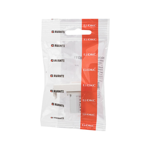 Телефонная розетка RJ-12 модульная, Avanti, белое облако, 1 модуль