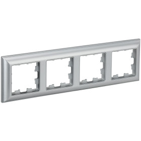 IEK BRITE DECOR Алюминий 3D-форма Рамка 4-м РУ-4-Бр