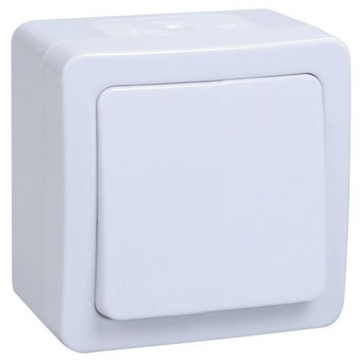 ВСп20-1-0-ГПБ выкл 1кл проход. о/у IP54 (цвет клавиш: белый) ГЕРМЕС PLUS