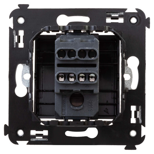 Инвертор одноклавишный в стену, Avanti, черный матовый