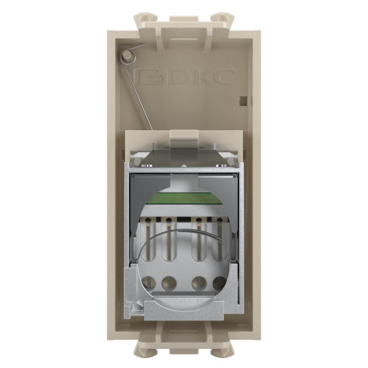 Компьютерная розетка RJ-45 модульная, кат.6 экранированная, Avanti, ванильная дымка, 1 модуль