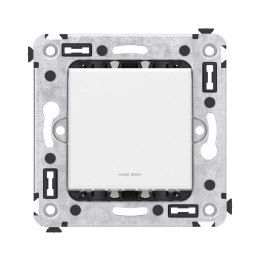 Переключатель одноклавишный в стену, Avanti, белое облако