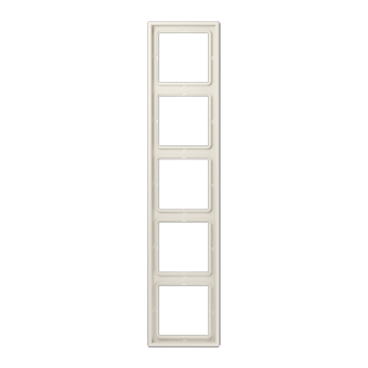 Рамка для вертикальной и горизонтальной установки, 5 постов, дюропласт, слоновая кость, LS990