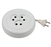 ЭРА Удлинитель электрический UR(6)-3-3m рулетка без заземления 3 розетки 3м ШВВП 2x0,75мм2 6А