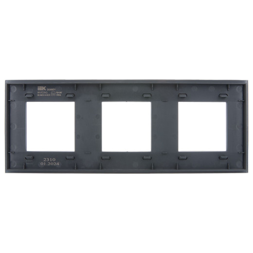 SKANDY Рамка 3-мест. SK-F23G стекло граф. IEK