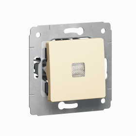 Legrand DIY Cariva Крем Переключатель 1-клавишный с подсветкой.