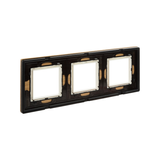 Рамка из натурального дерева 3 поста (6 мод.), Avanti, беленый дуб