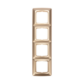 KRANZ DEA Рамка 4-я горизонтальная Золотой Металлик