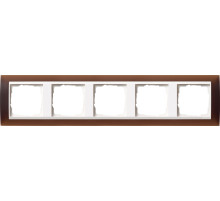 Gira Event Opaque Темно-коричневый/Бел.глянц. Рамка 5-ая