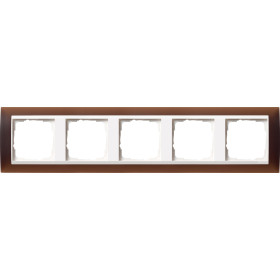 Gira Event Opaque Темно-коричневый/Бел.глянц. Рамка 5-ая