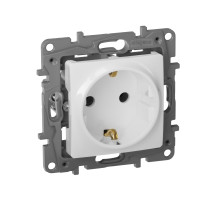 Legrand Etika Белый Розетка с/з, винтовые клеммы.