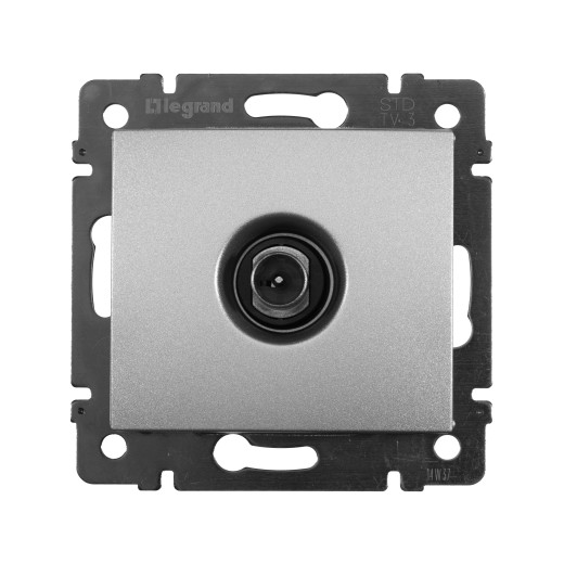 Розетка TV (телевизионная) - Legrand Valena - проходная - алюминий