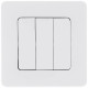 Выключатель трёхклавишный - Legrand/Daccord Inspiria - 10АХ 250В винтовые зажимы - белый
