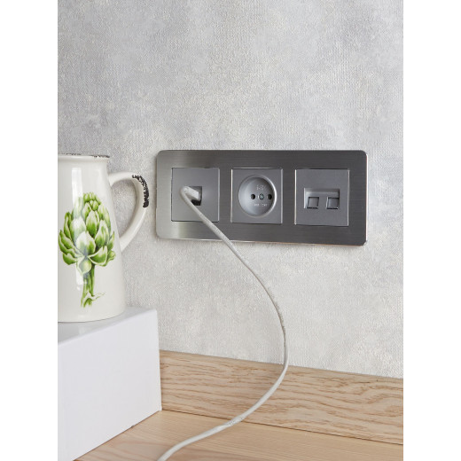 BRITE Роз. комп. RJ45 кат.6 РК11-БрА алюм. IEK