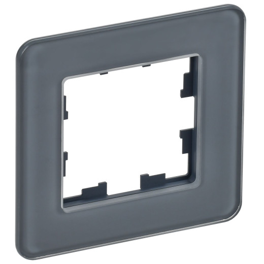 BRITE Рамка 1-мест. РУ-1-2-Бр стекло графит RE IEK