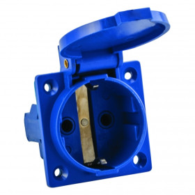 EKF PROxima Розетка 112 панельная скрытая с крышкой 2Р+PЕ 16А 220В IP44.