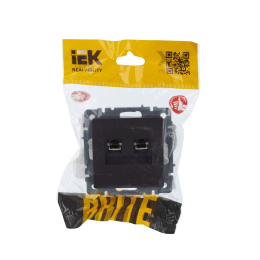 BRITE Роз. комп. 2-ая RJ45 кат.5E РК10-2-БрТБ бр. IEK