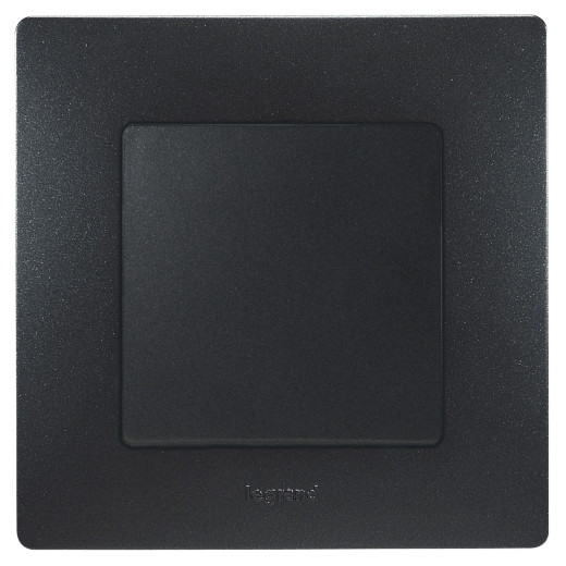 Выключатель одноклавишный - Legrand Etika - 10А 250В безвинтовые зажимы - антрацит