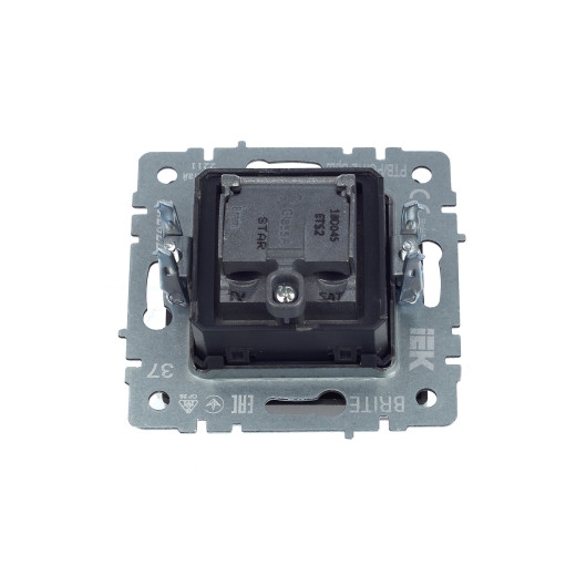 BRITE Роз. двойная TV+SAT РТВ/РСп12-БрШ шамп. IEK