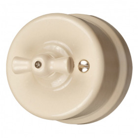 BIRONI Лизетта Керамика Песочное золото Выключатель 1 кл