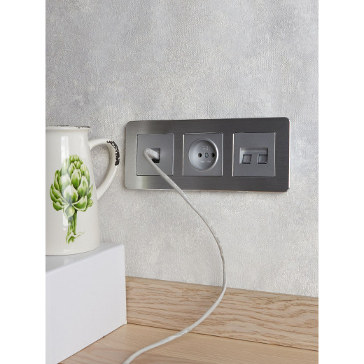 BRITE Рамка 3-мест. РУ-3-1-Бр металл алюм. RE AL IEK