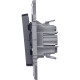 Выключатель двухклавишный - Legrand/Daccord Inspiria - 10АХ 250В безвинтовые зажимы - антрацит