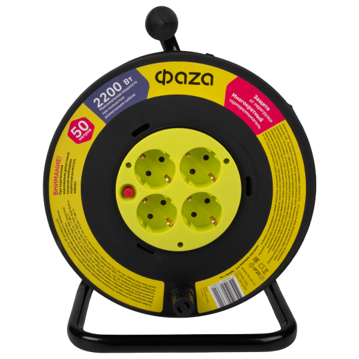 Удлинитель ФАZА CRG-04-5000 (Катушка, 4 х 50) заземл.
