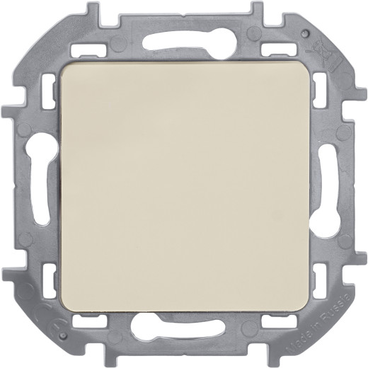 Выключатель кнопочный одноклавишный - Legrand/Daccord Inspiria - с нормально-открытым контактом 6А 250В безвинтовые зажимы - слоновая кость