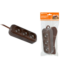 TDM Удлинитель бытовой У3 3 гнезда, 3метра,2П б/з, ПВС 2х0,75мм2 