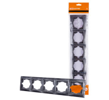 TDM Рамка 5-ти постовая горизонтальная старинное серебро 