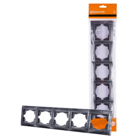 TDM Рамка 5-ти постовая горизонтальная старинное серебро 