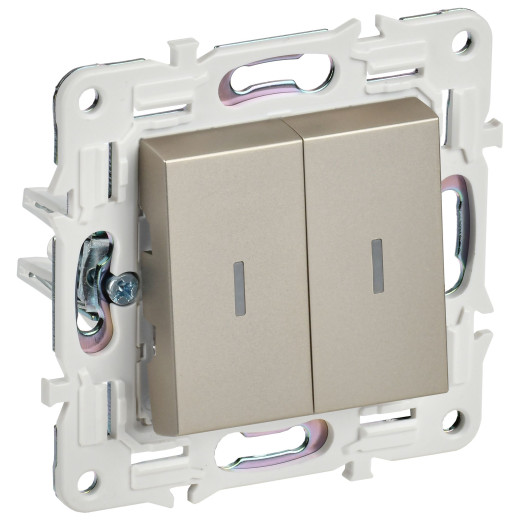 SKANDY Выключ. 2-кл. с инд. 10А SK-V09Sh шамп. IEK