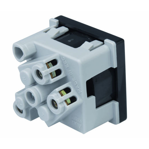 Simon Розетка 2к+з Schuko, 45х45мм Графит