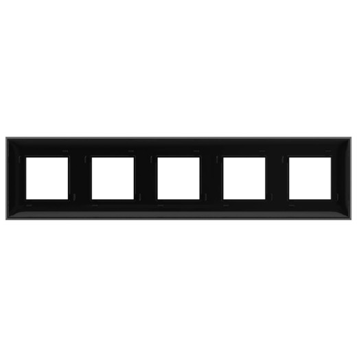 Рамка 5 постов (10 мод.), Avanti, черный квадрат