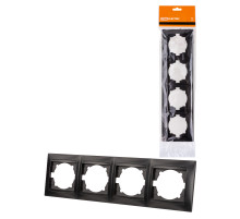 TDM Рамка 4-х постовая горизонтальная графит 