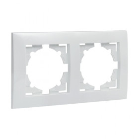 EKF PROxima Валенсия рамка 2-местная белая.