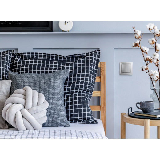 Выключатель двухклавишный - Legrand Valena - 10А 250В схема 5 безвинтовые зажимы - алюминий