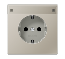 JUNG Штепсельная розетка SCHUKO 16A 250V~ с защитой от детей и полем для надписи благородная сталь