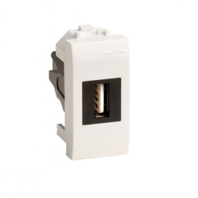 DKC Brava USB 2.0 розетка, Brava, белая, 1 мод.