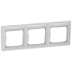 Рамка 3 поста - Legrand Valena - белый/серебряный штрих