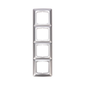 KRANZ DEA Рамка 4-я горизонтальная Серебряный металлик