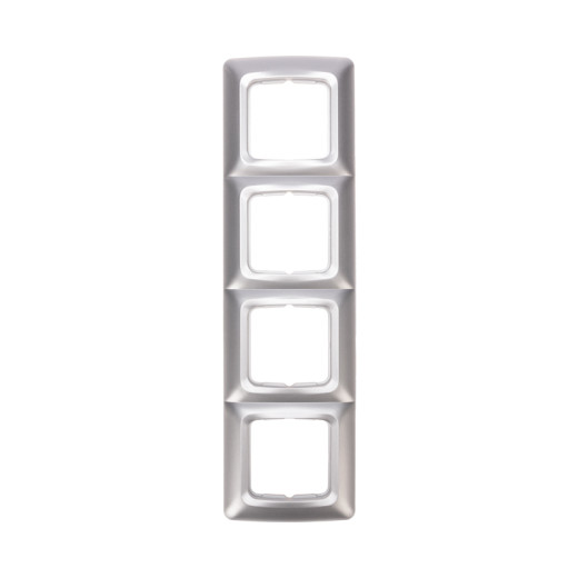 DEA Рамка 4-я горизонтальная Серебряный металлик KRANZ