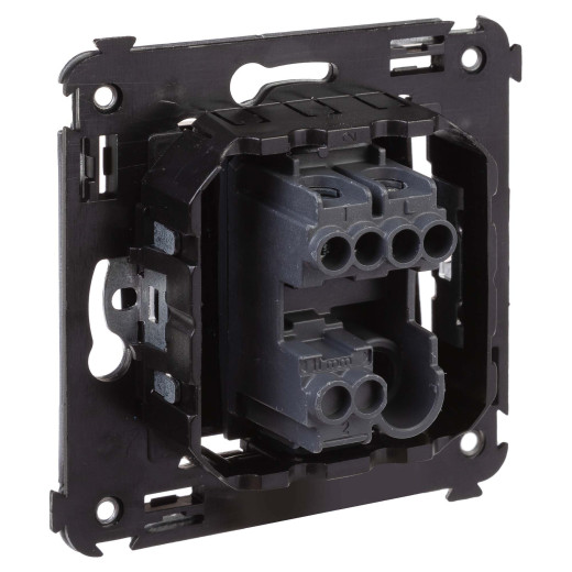 Выключатель одноклавишный в стену, Avanti, черный квадрат