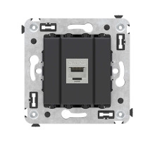 DKC Avanti Компьютерная розетка RJ-45 без шторки в стену, кат.5e одинарная экранированная, 