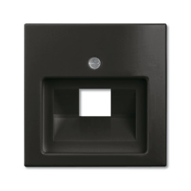ABB BJB Basic 55 Шато (чёрн) Накладка 1-ой ТЛФ/комп розетки наклонной