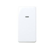 Simon 27 Мех Белый Выключатель двухполюсный с контрольной подсветкой узкий, 16А 250В