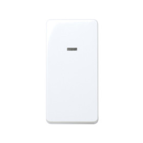 Simon 27 Мех Белый Выключатель двухполюсный с контрольной подсветкой узкий, 16А 250В