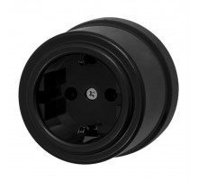 BIRONI Лизетта Пластик Черный Розетка с/з